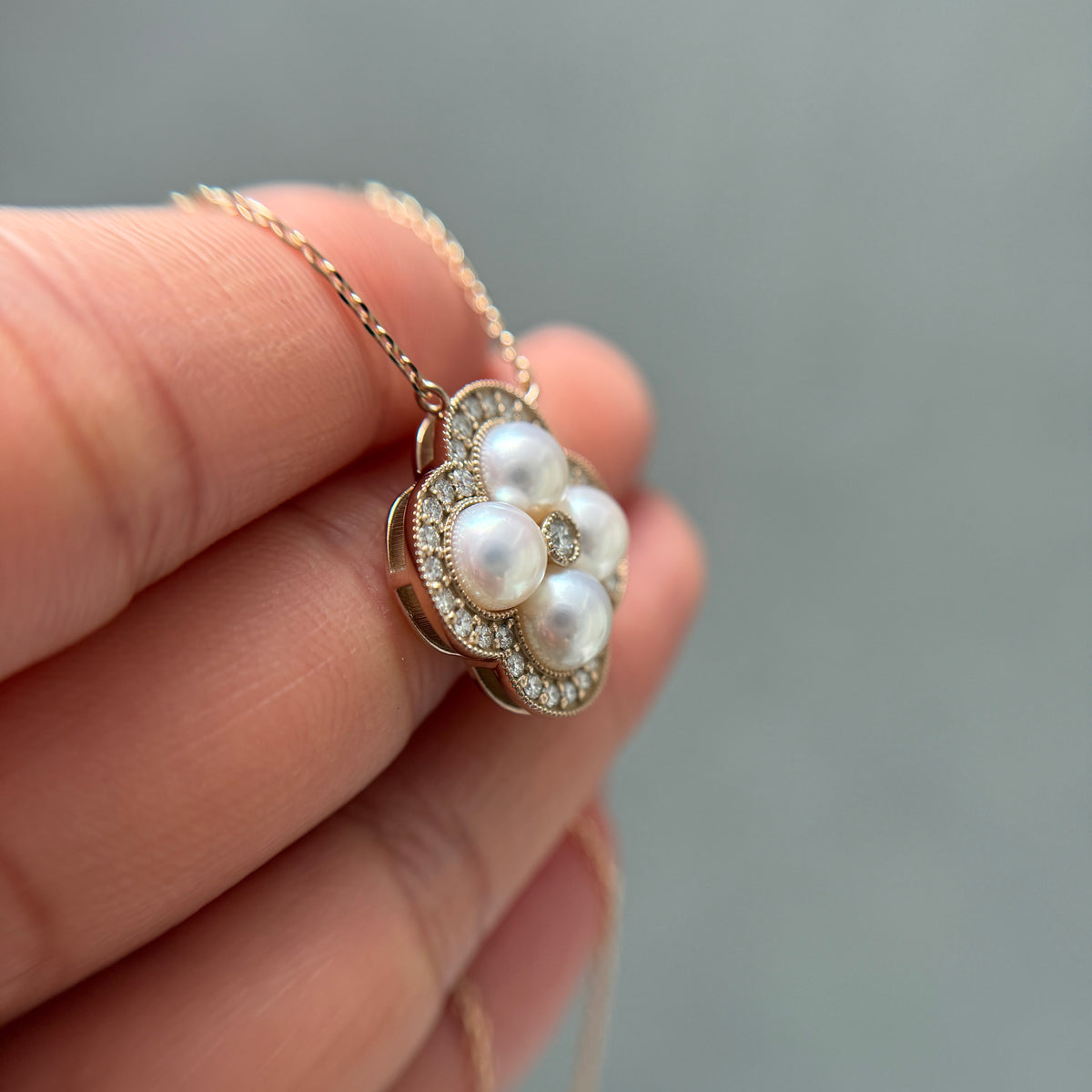 【アコヤ5.8-6.0mm】マーブルネックレス