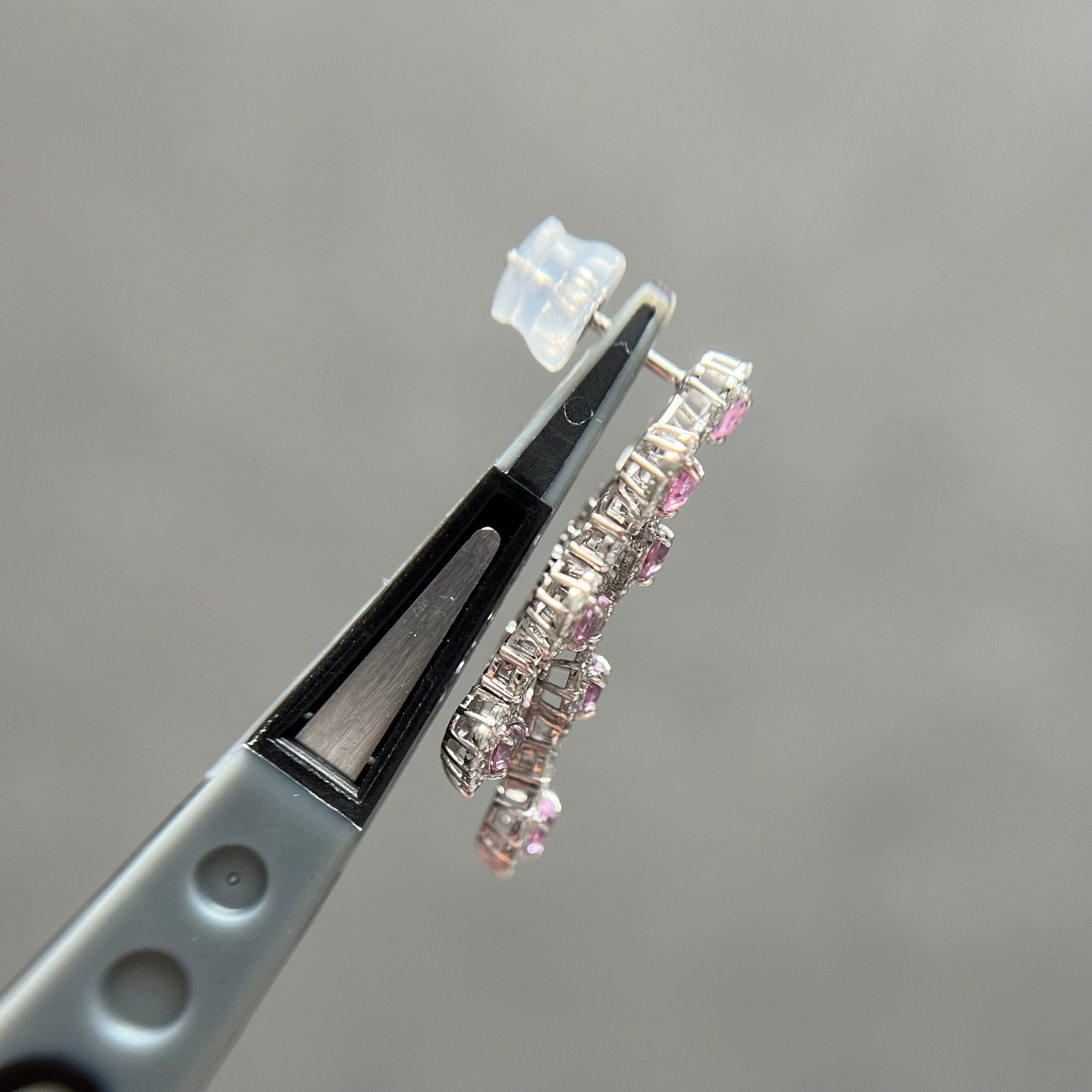 ピアス　プラチナ　ムーンストーン　ピンクサファイア K10PG ブルームーンストーン ピアス|festaria Online Shop