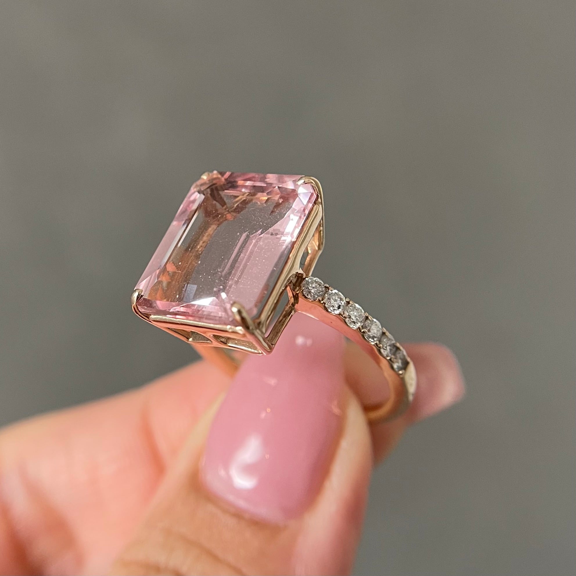 【GIA】〈一点物〉33：モルガナイトリング（最短お届け対象）