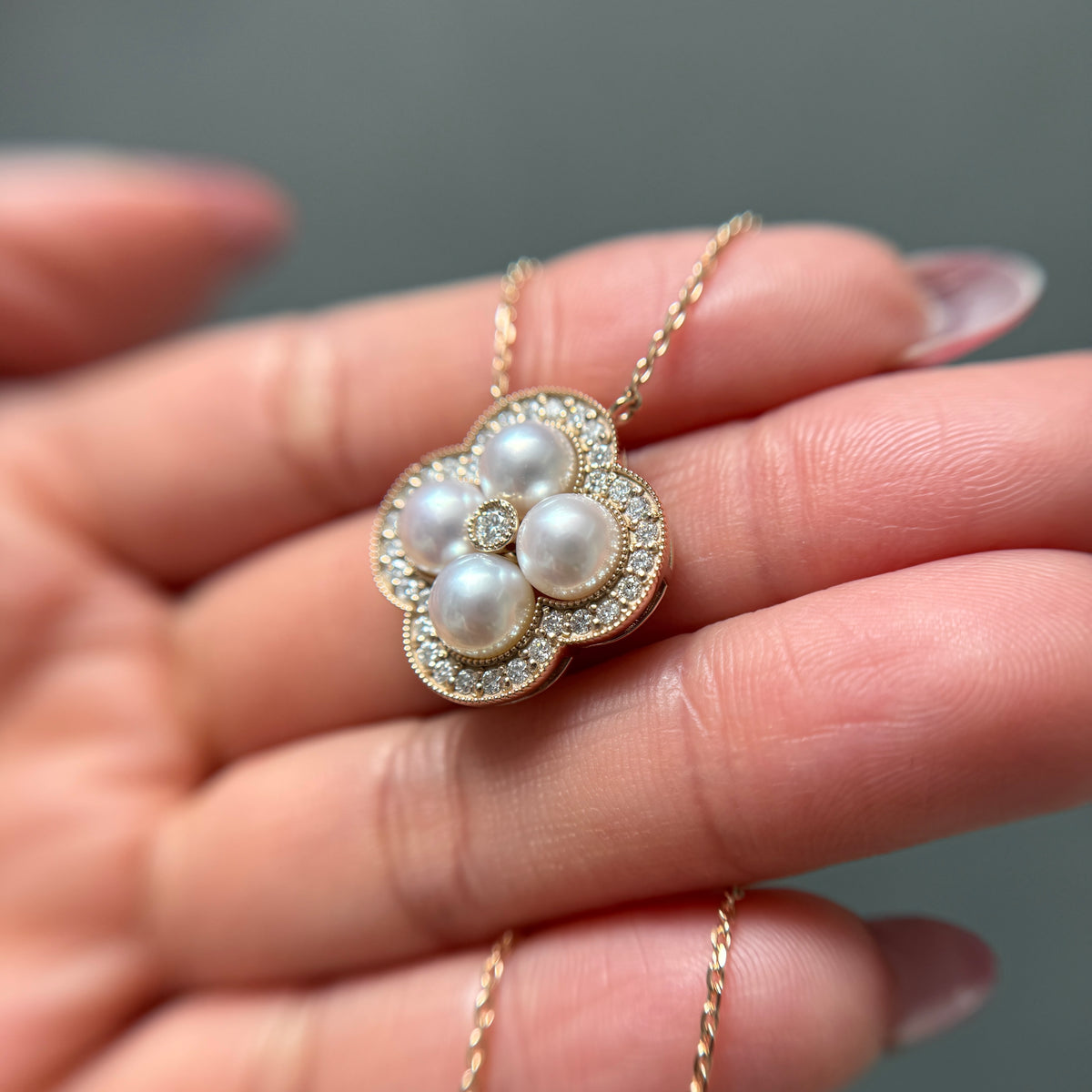 【アコヤ5.8-6.0mm】マーブルネックレス