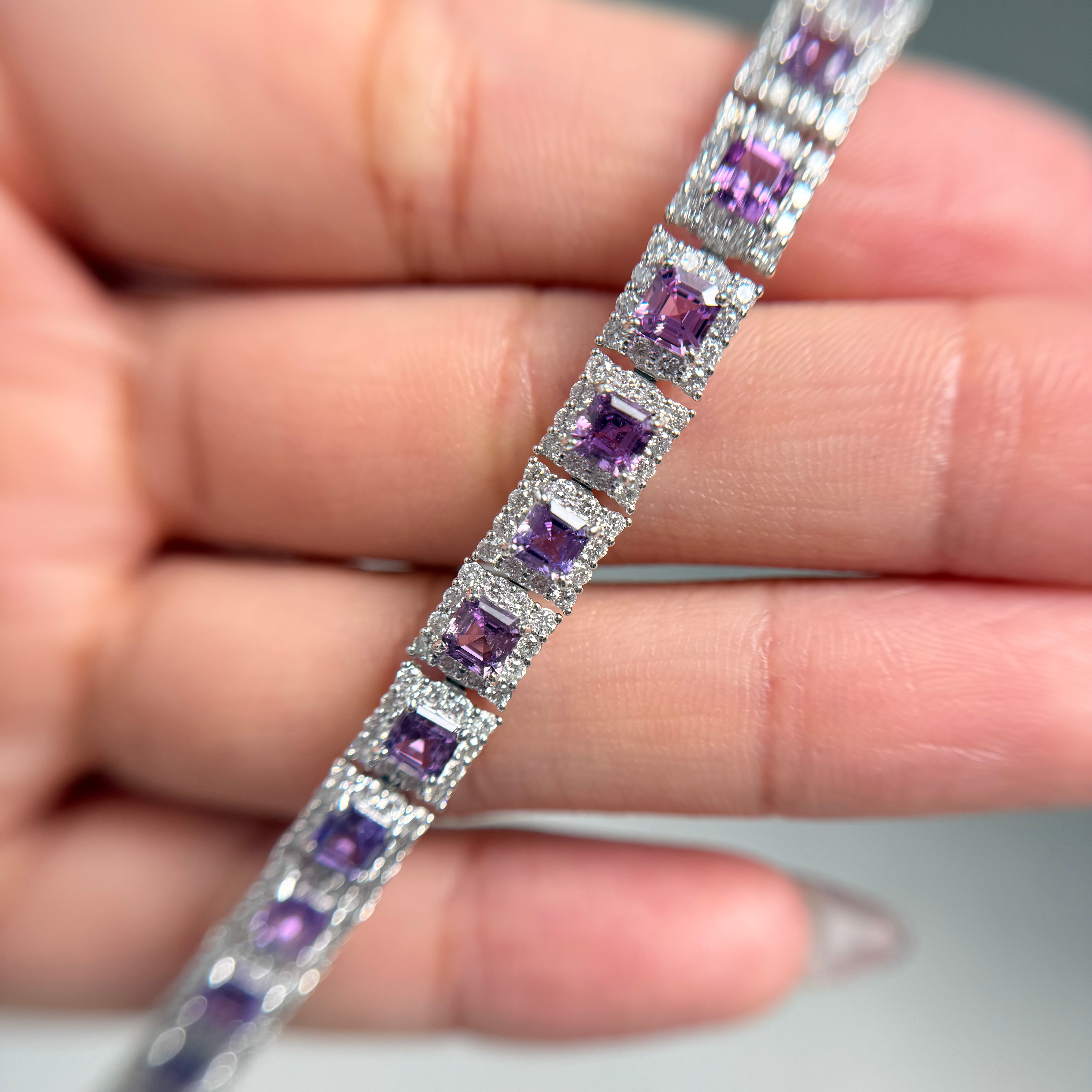 【GIA】〈一点物〉172：ノーヒートサファイアブレスレット