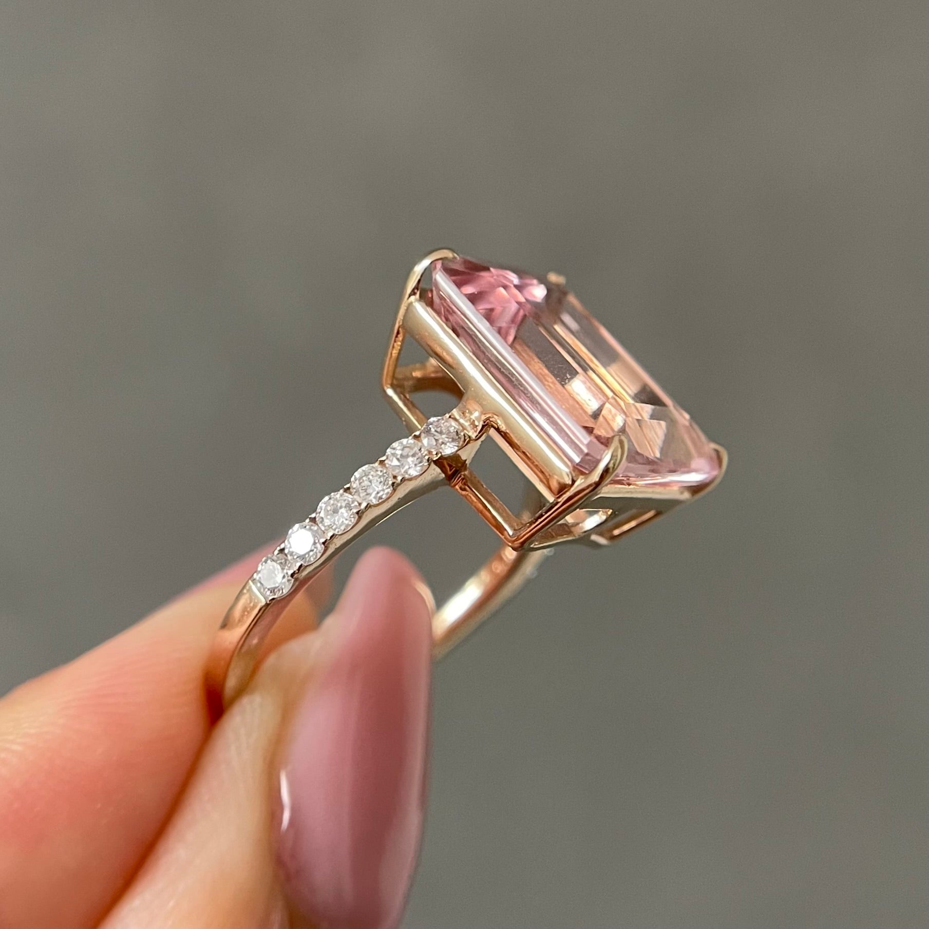 【GIA】〈一点物〉33：モルガナイトリング（最短お届け対象）
