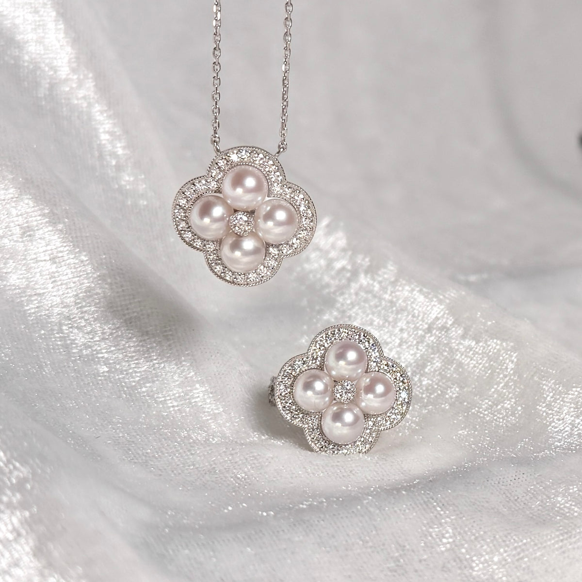 【アコヤ5.8-6.0mm】マーブルネックレス