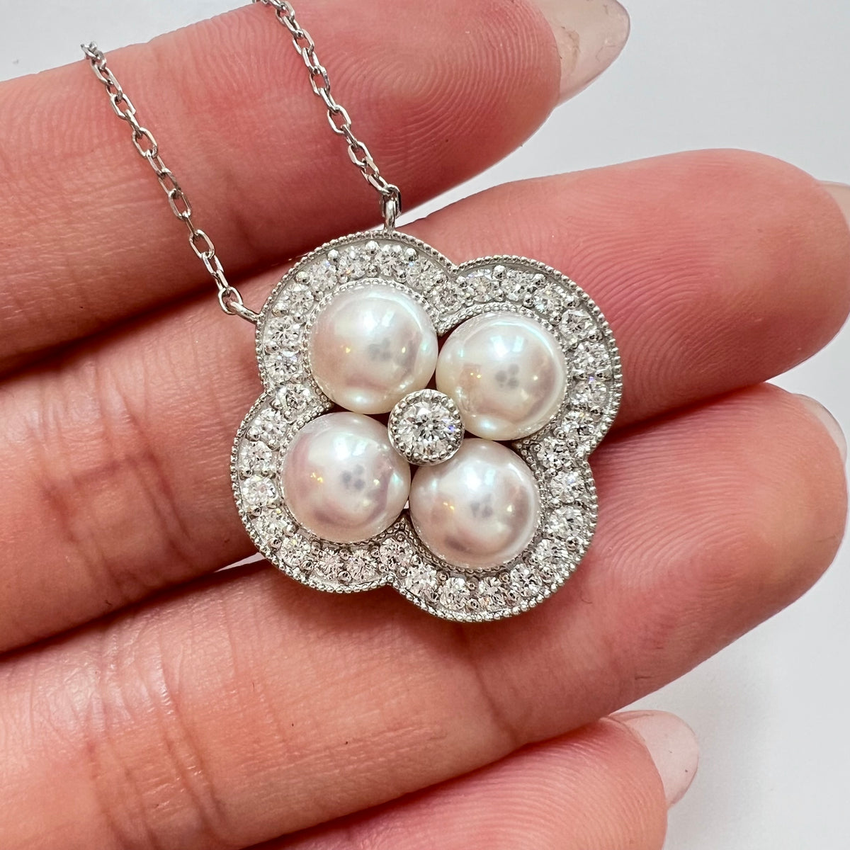 【アコヤ5.8-6.0mm】マーブルネックレス