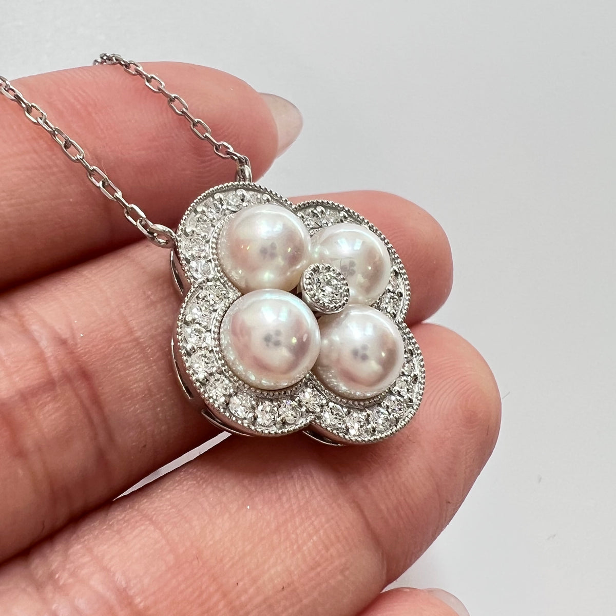 【アコヤ5.8-6.0mm】マーブルネックレス