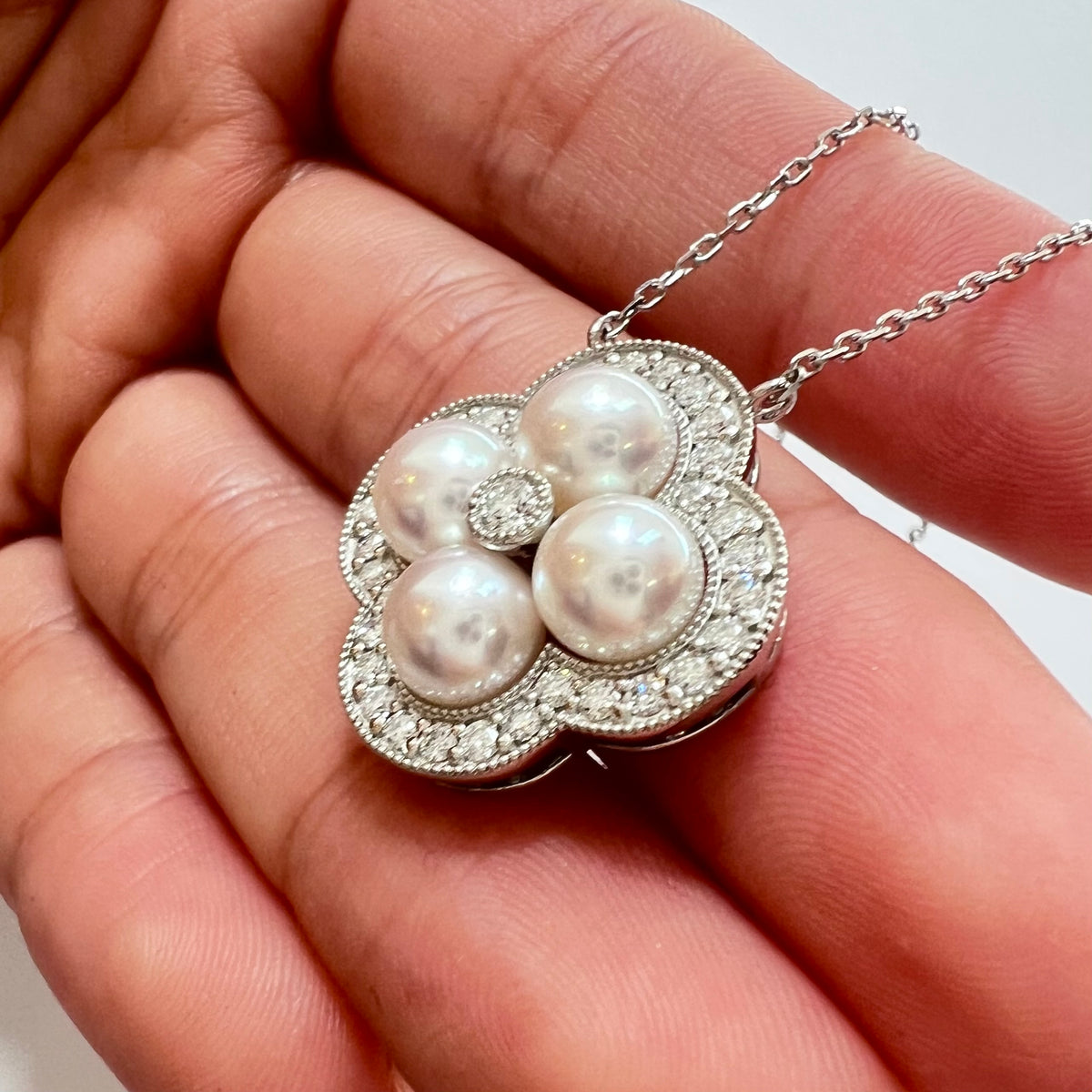 【アコヤ5.8-6.0mm】マーブルネックレス