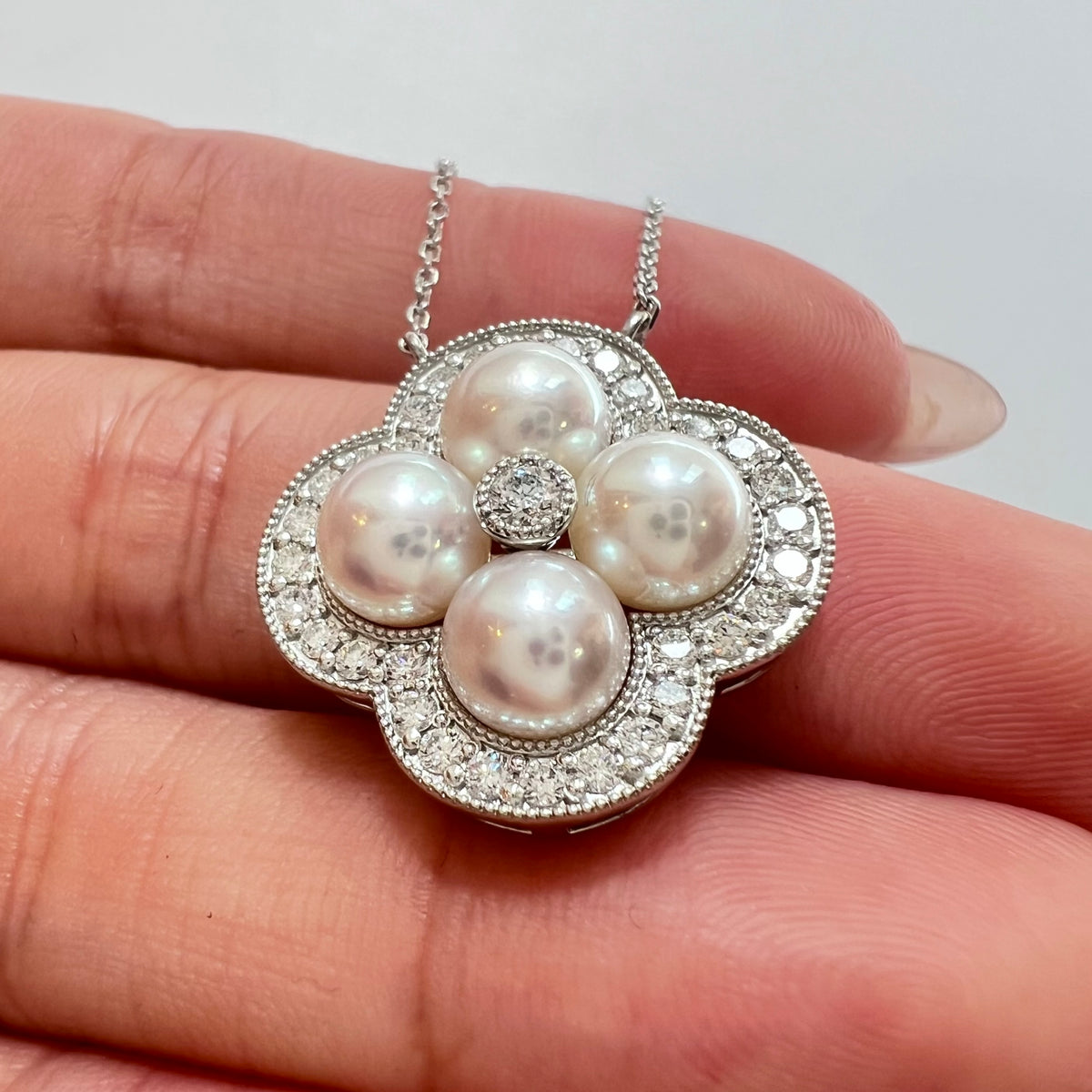 【アコヤ5.8-6.0mm】マーブルネックレス