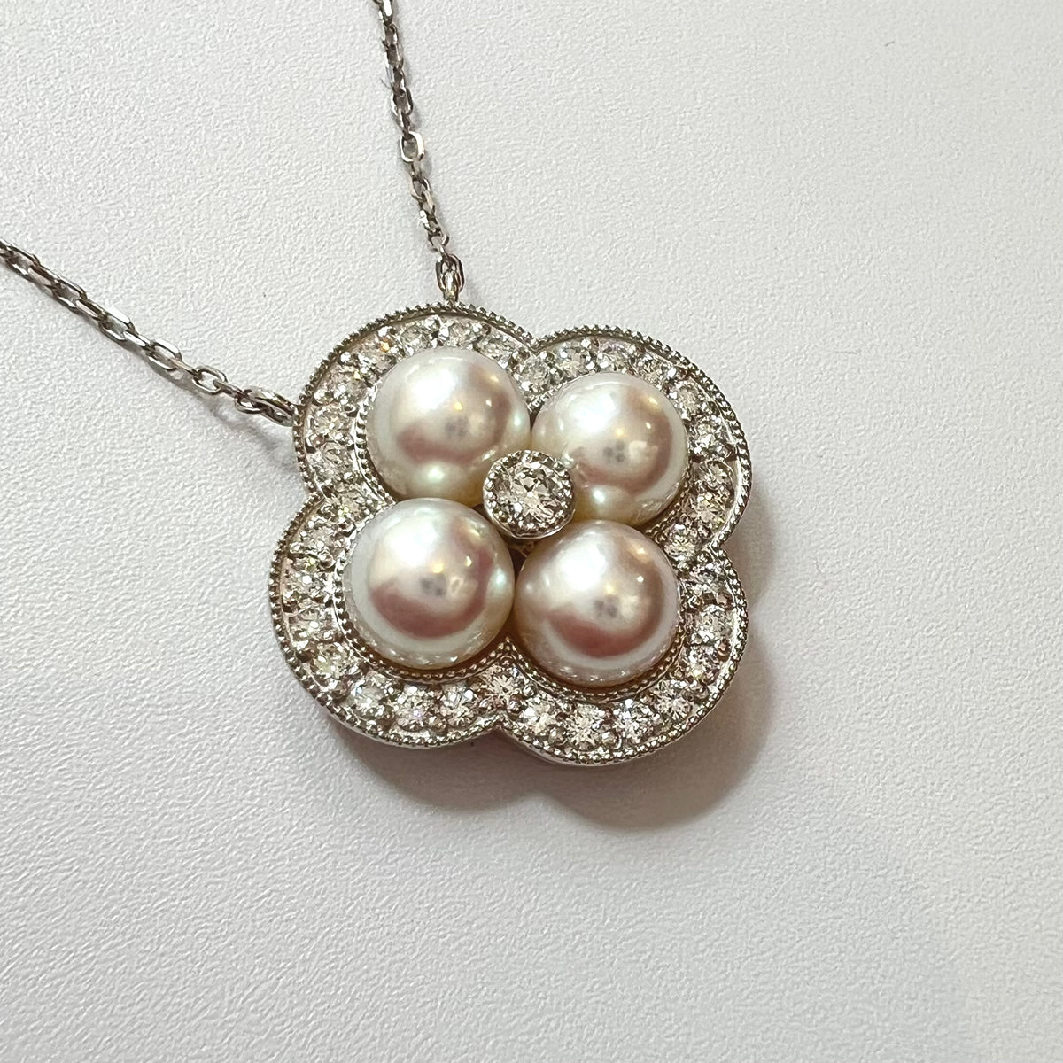 【アコヤ5.8-6.0mm】マーブルネックレス