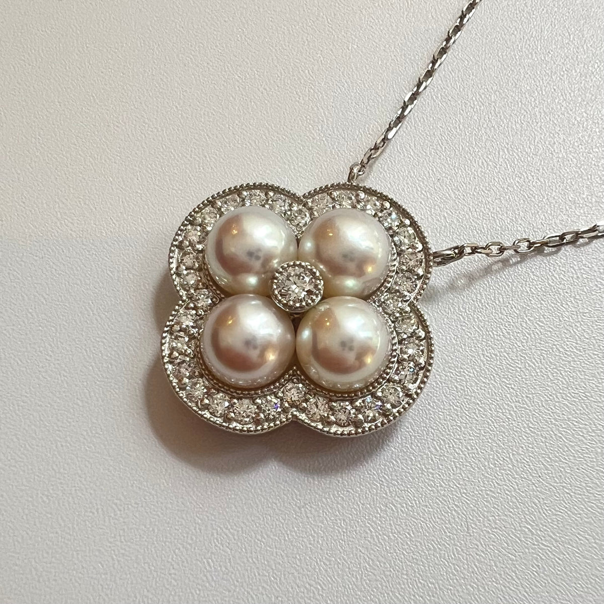 【アコヤ5.8-6.0mm】マーブルネックレス