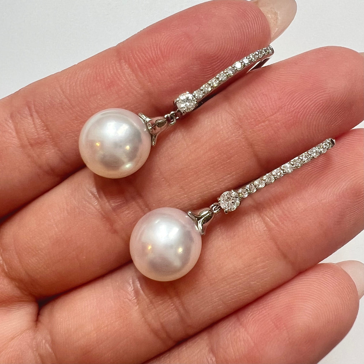 【アコヤ9ｰ9.5mm】ビジュピアス