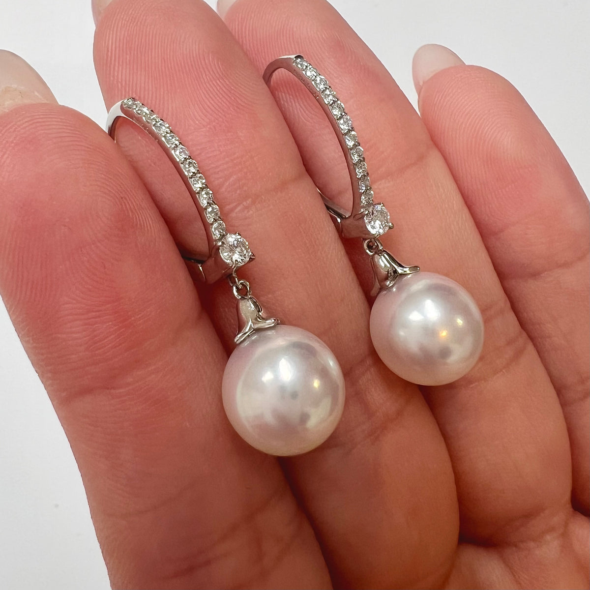 【アコヤ9ｰ9.5mm】ビジュピアス