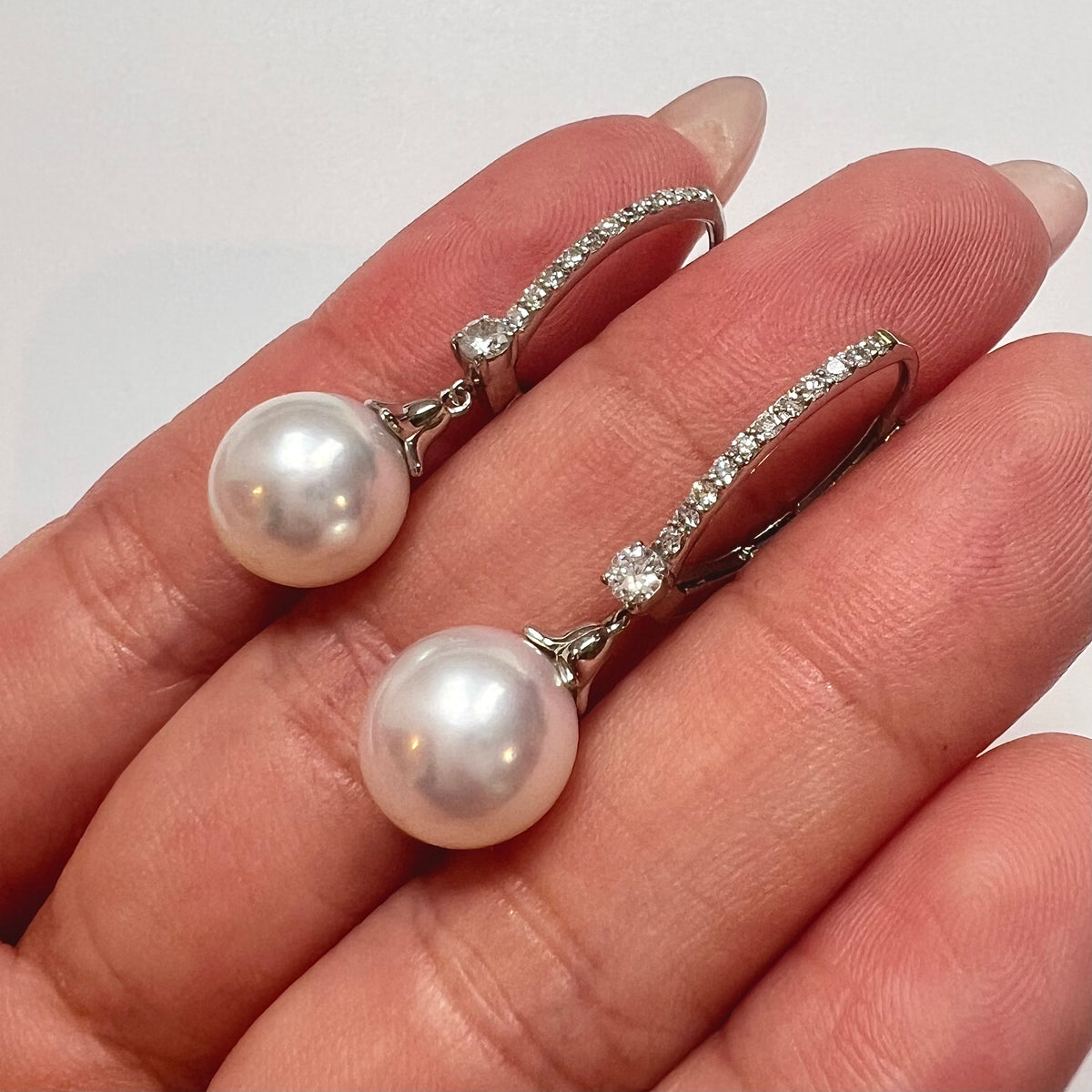 【アコヤ9ｰ9.5mm】ビジュピアス