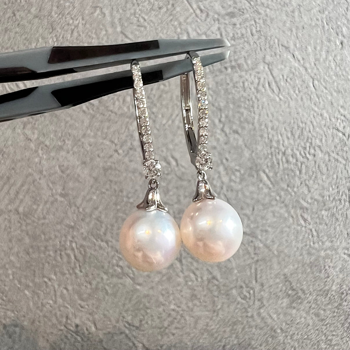 【アコヤ9ｰ9.5mm】ビジュピアス