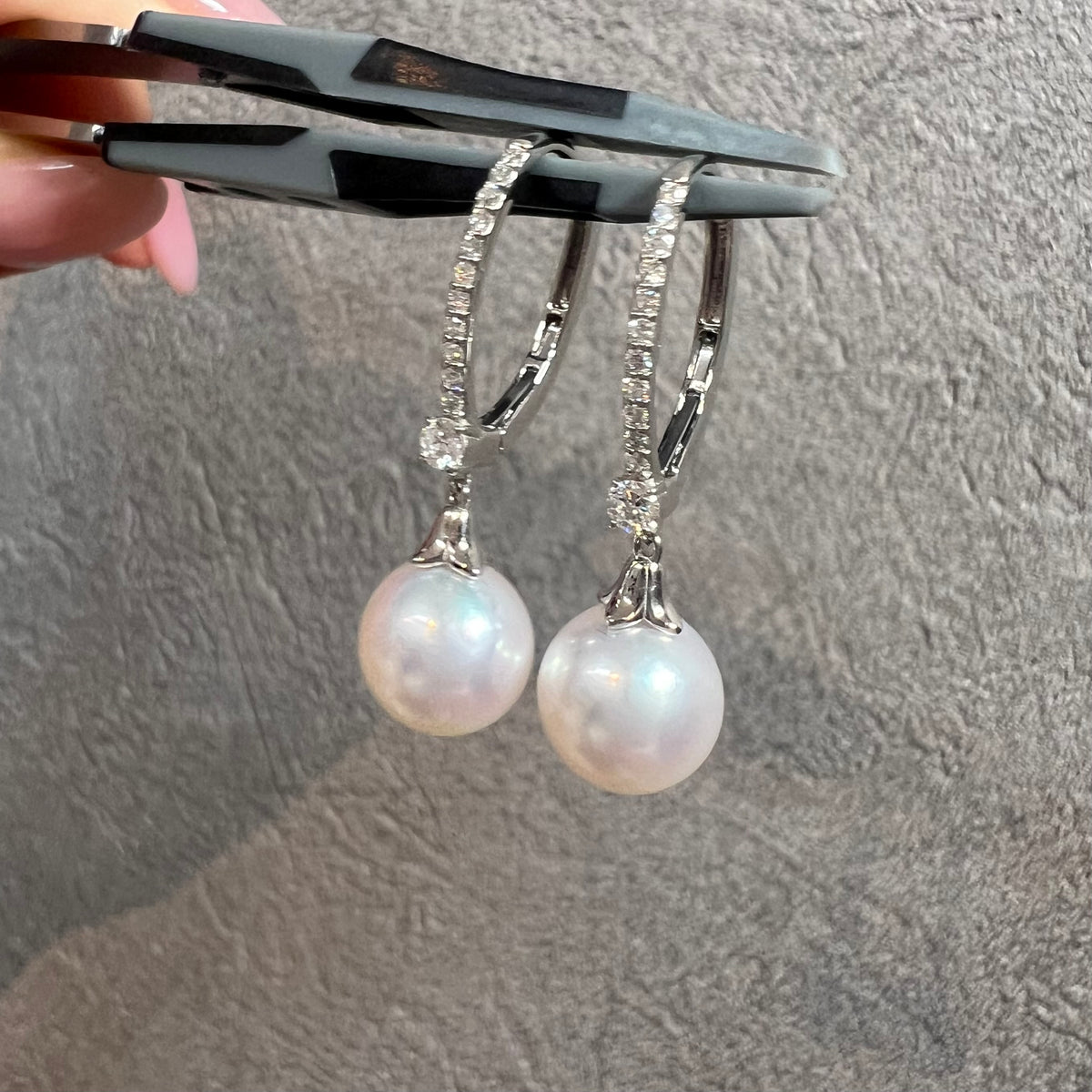 【アコヤ9ｰ9.5mm】ビジュピアス