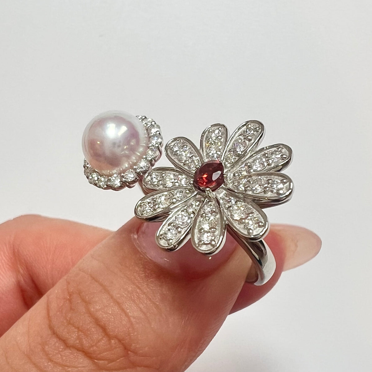 【アコヤ7ｰ7.5mm】マリーちゃんパールリング