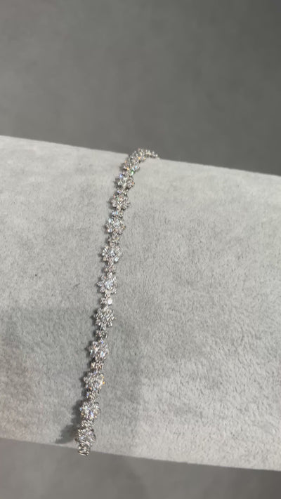 グレー　ナチュラルダイヤモンドブレスレット　お値下げ中　　14k ダイヤモンド付きブレスレット